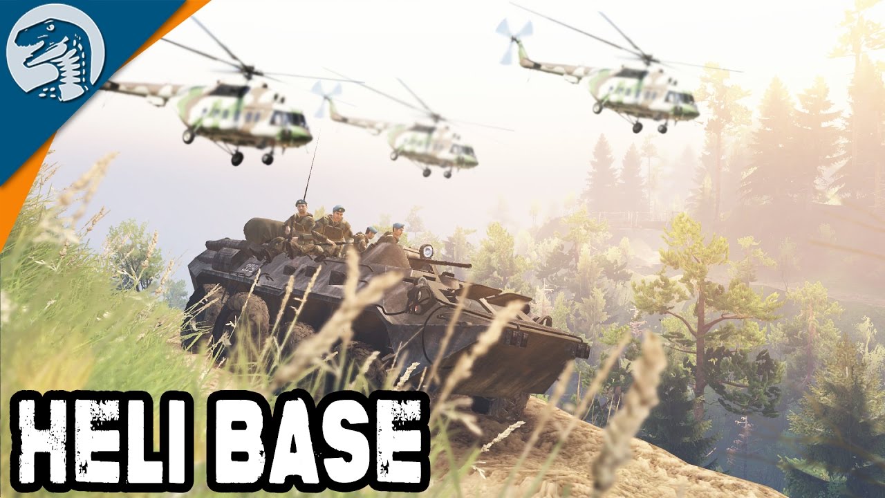 RUSSIAN TROOPS REACH FRONTLINE HELI BASE | BTR-80 | Spintires Multiplayer Gameplay