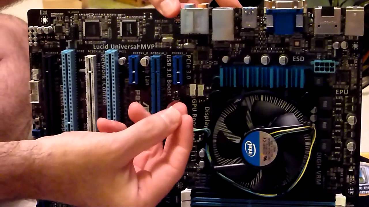 PC9: Latching the heatsink and attaching CPU fan Cable