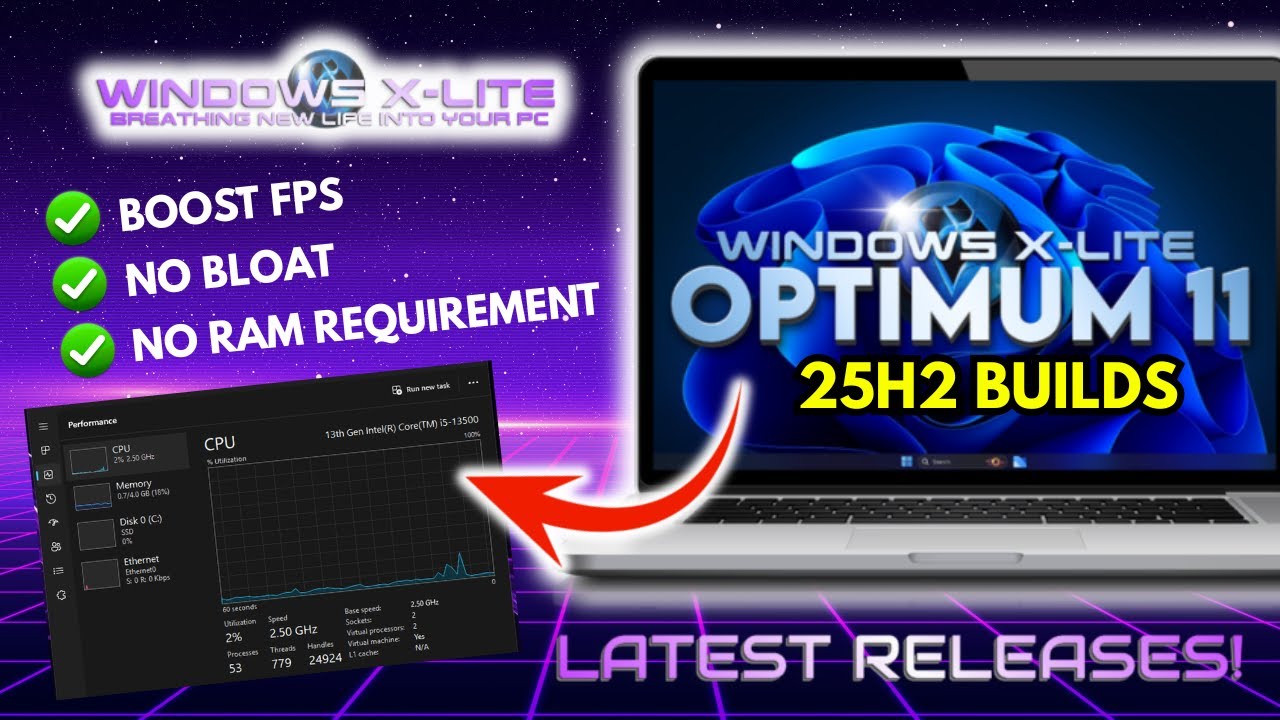 Windows X Lite Optimum 11 25H2 Pro | Чистая, быстрая и без лишних хлопот