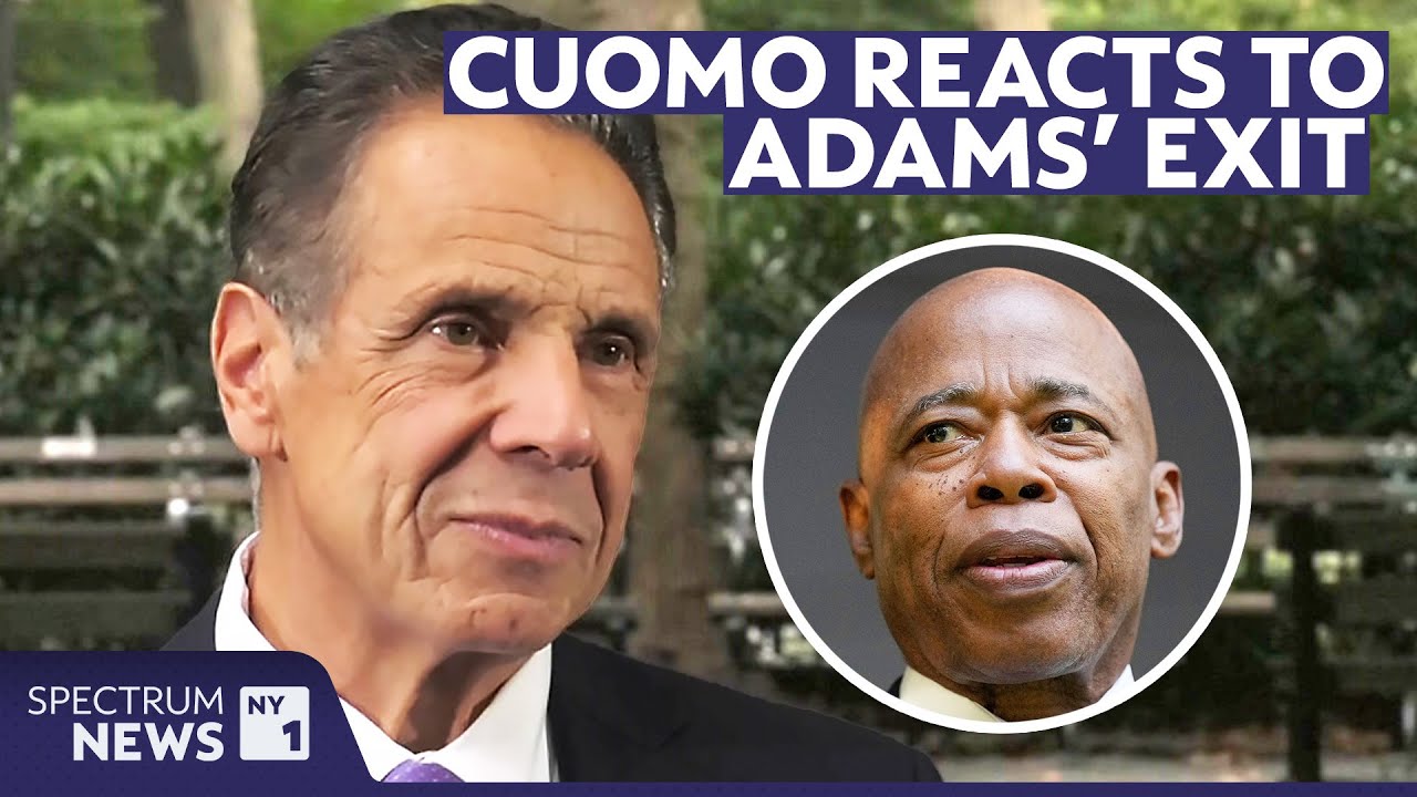 What does Andrew Cuomo think about Eric Adams dropping out of the mayor's race?