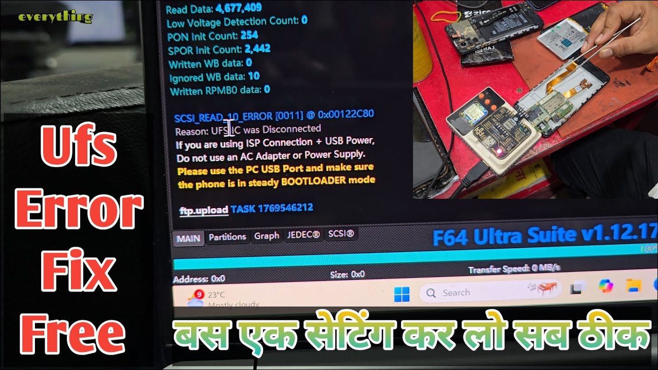 PLEASE USE THE PC USB AND MAKE SURE THE PHONE IS IN STEADY BOOTLOADER MODE / SCSI_READ_10 ERROR fix