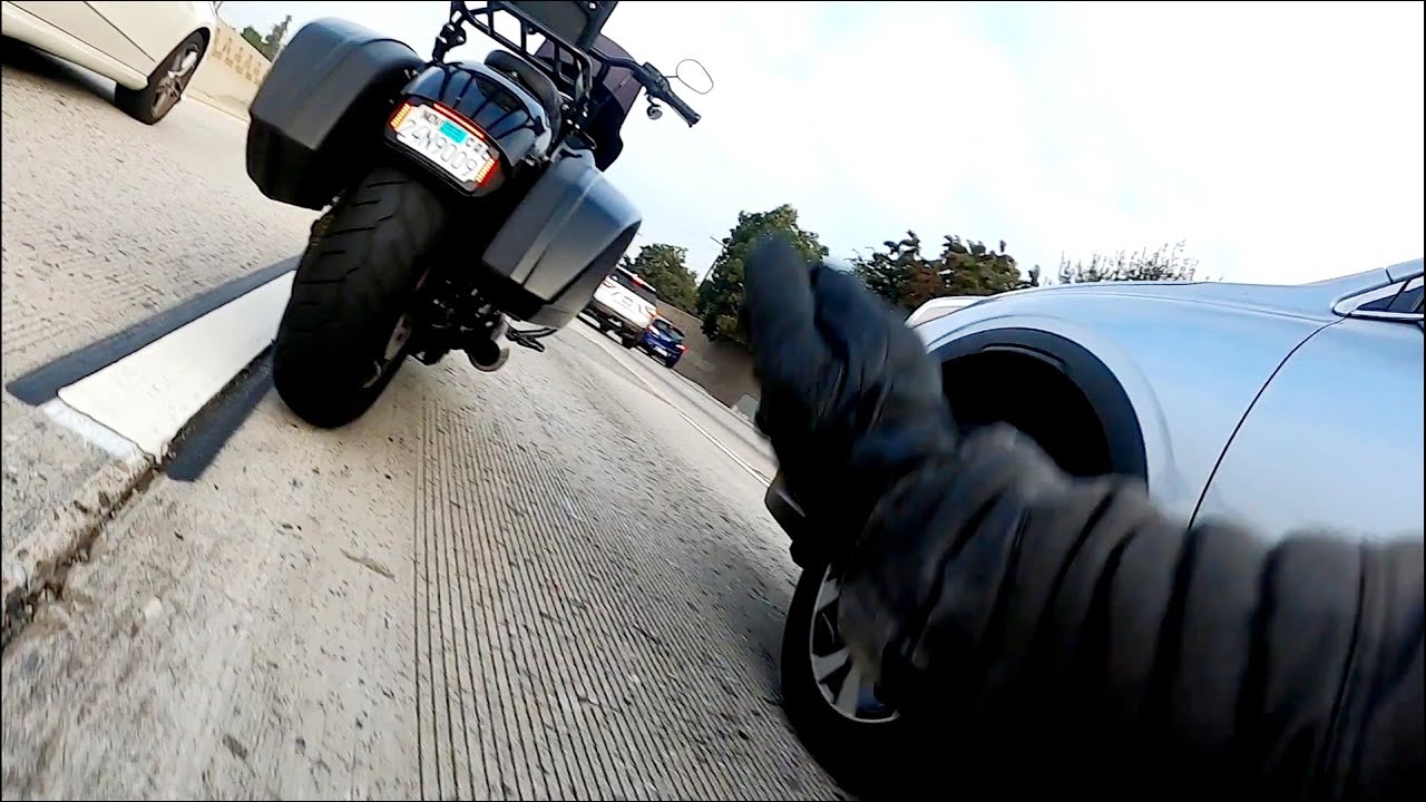 Scary Motorcycle Crash (ALMOST RUN OVER)