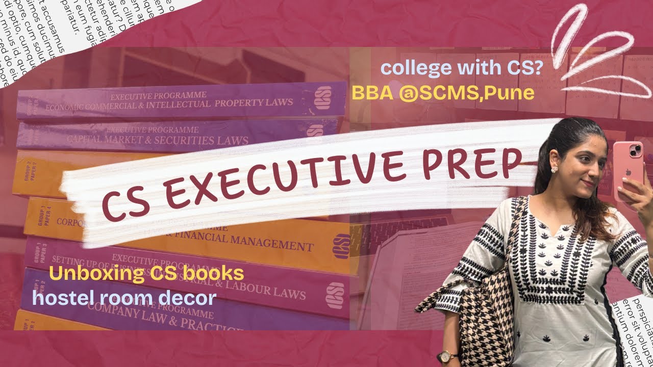 CS with College? | Unboxing CS Executive books | Hostel Room Decor & More👩‍💻