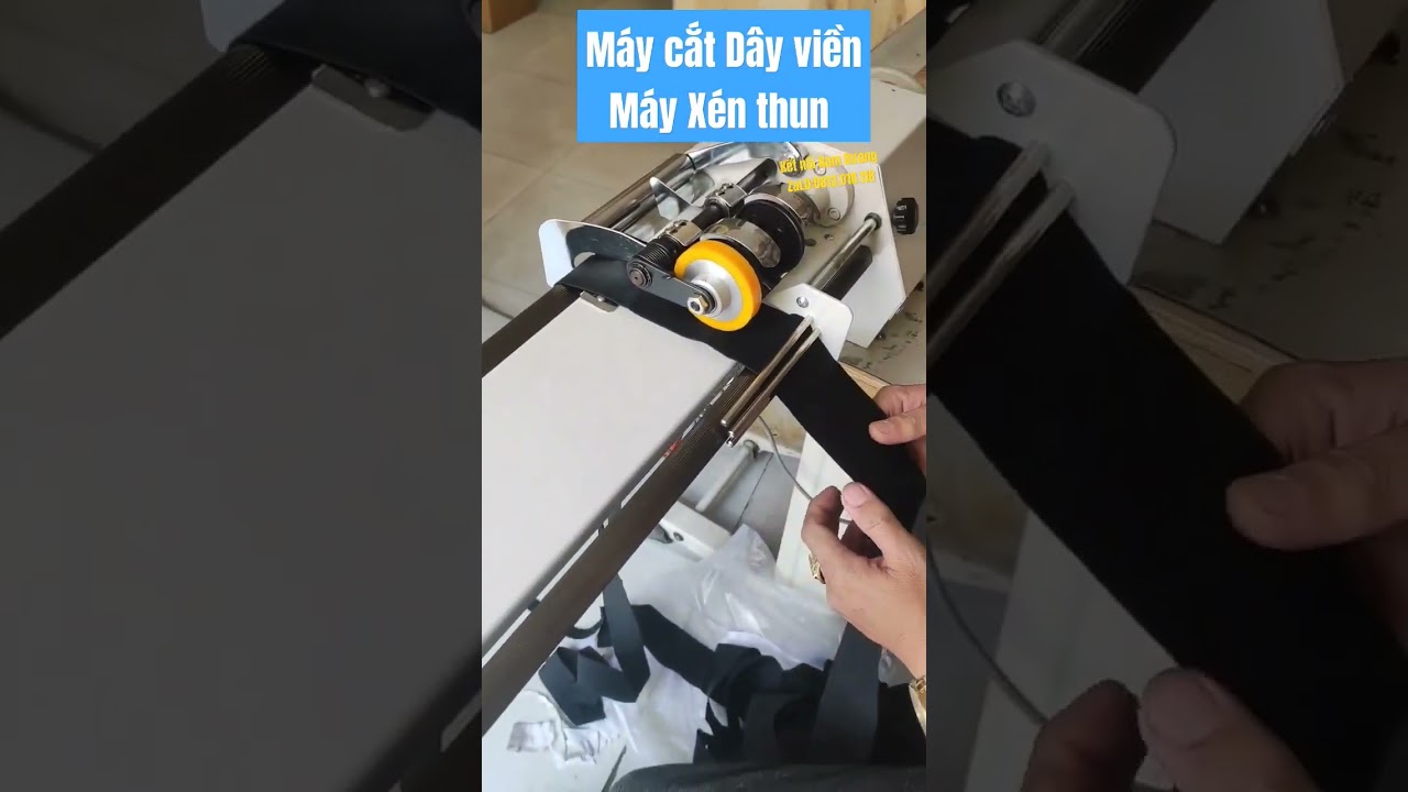 M&aacute;y cắt D&acirc;y viền/ M&aacute;y x&eacute;n d&acirc;y thun tự động #thietbimaynamduong #m&aacute;ycắtd&acirc;yviền #namduongsew
