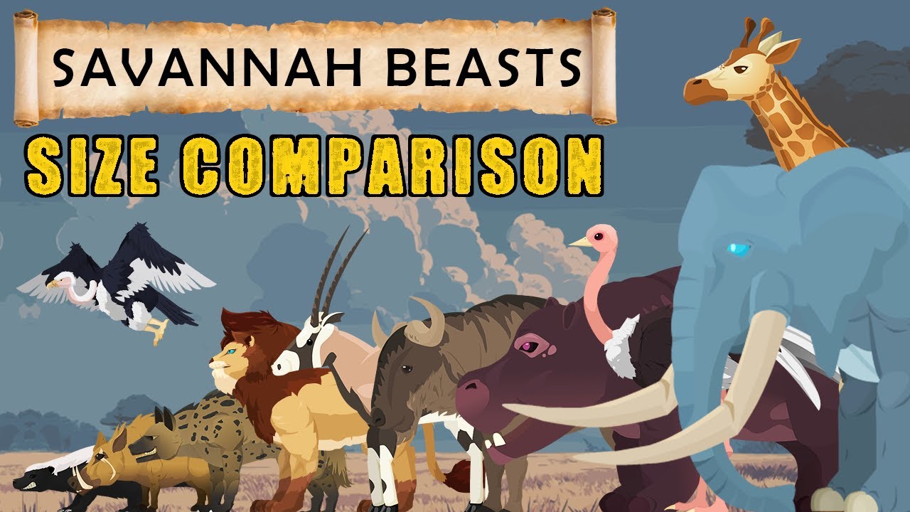 Savannah Beasts of Ancient Aafa-Rokka: Official Size Comparison