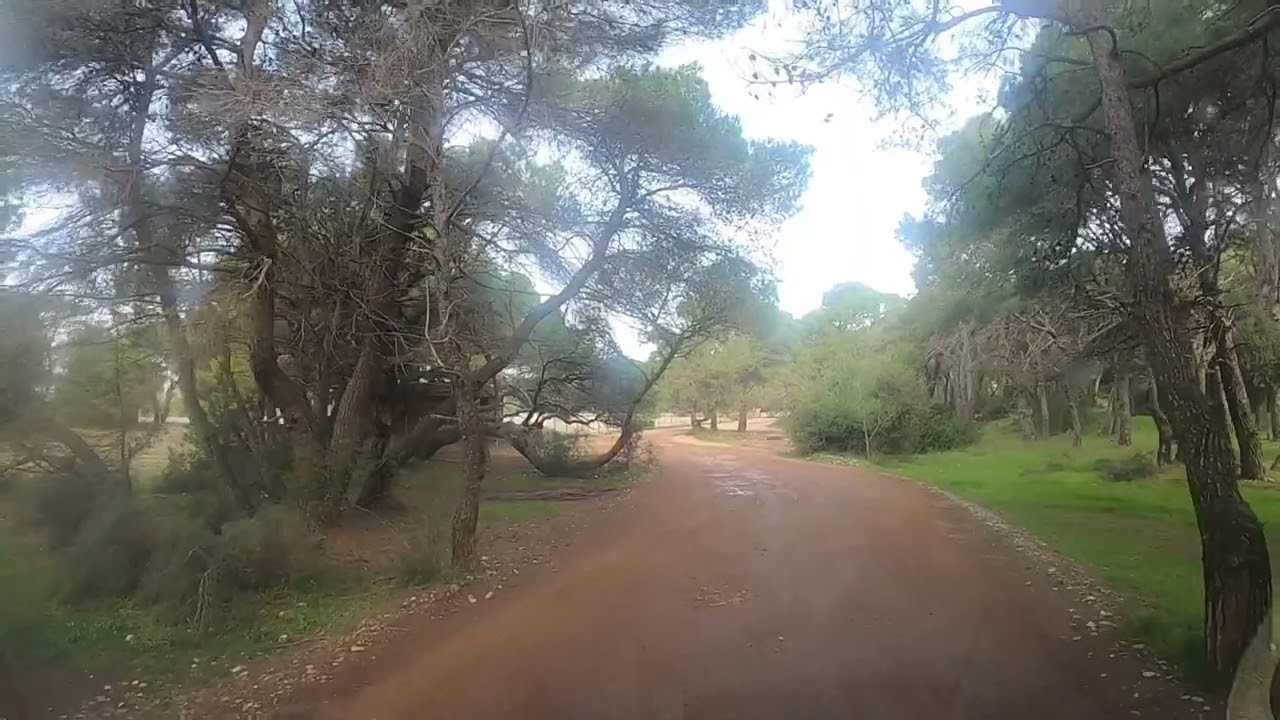 S1:A25 Ny plats på husbilsresan i Grekland, Aginara beach Camping. Tömma, tvätta och fylla.
