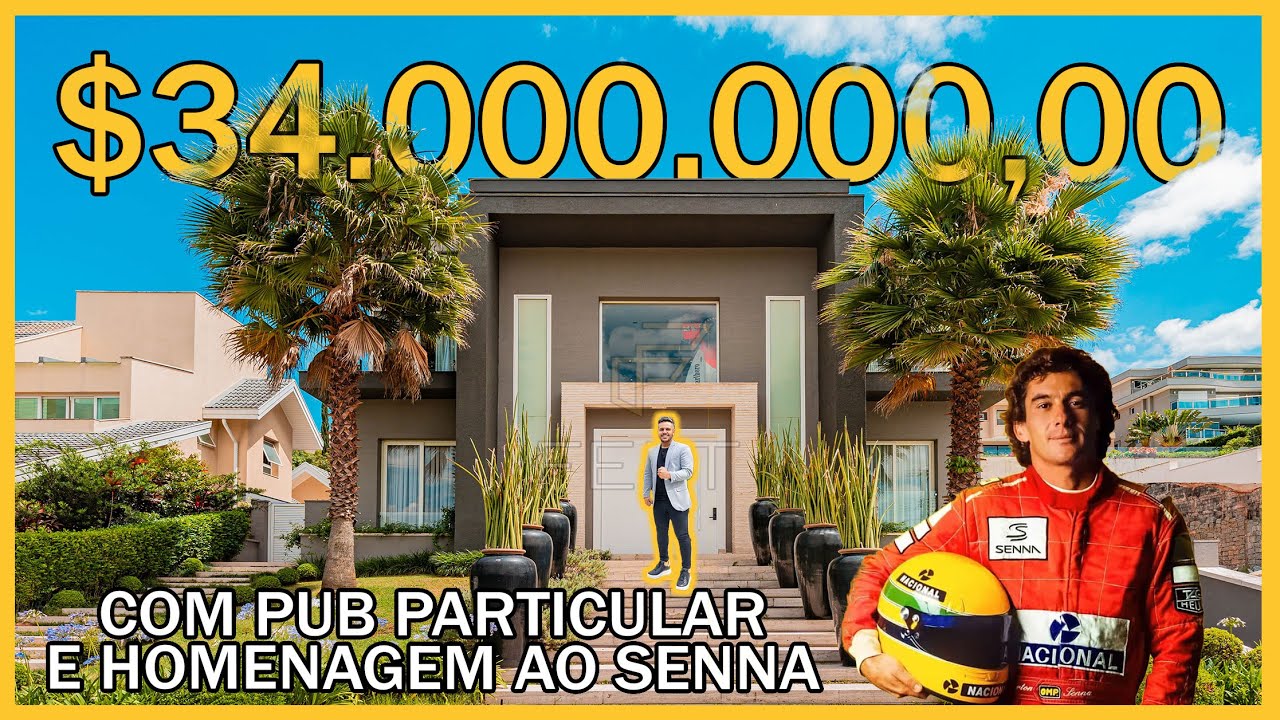 MANSÃO DE R$34.000.000,00 EM ALPHAVILLE - SÃO PAULO - CASA EM HOMENAGEM AO SENNA