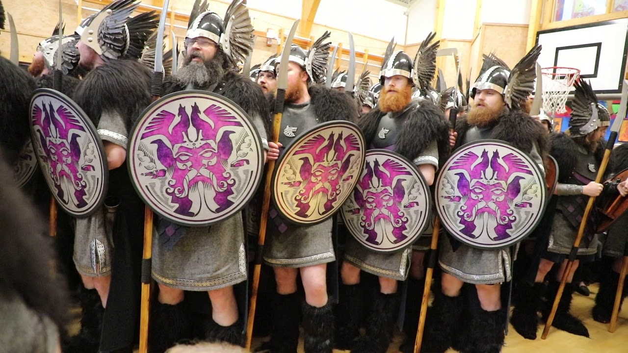 2020 Northmavine Jarl Squad Singing at Urafirth School