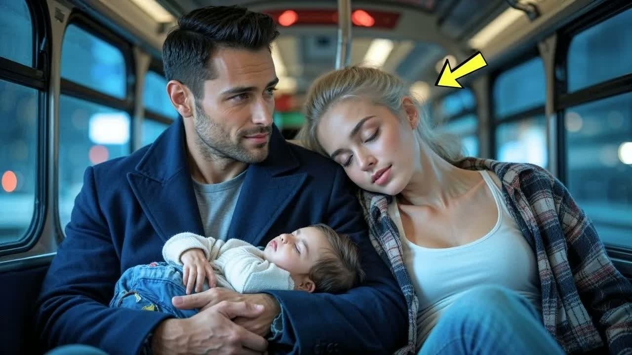 Madre single in difficoltà si addormenta sulla spalla di un CEO in bus, ma si sveglia scioccata