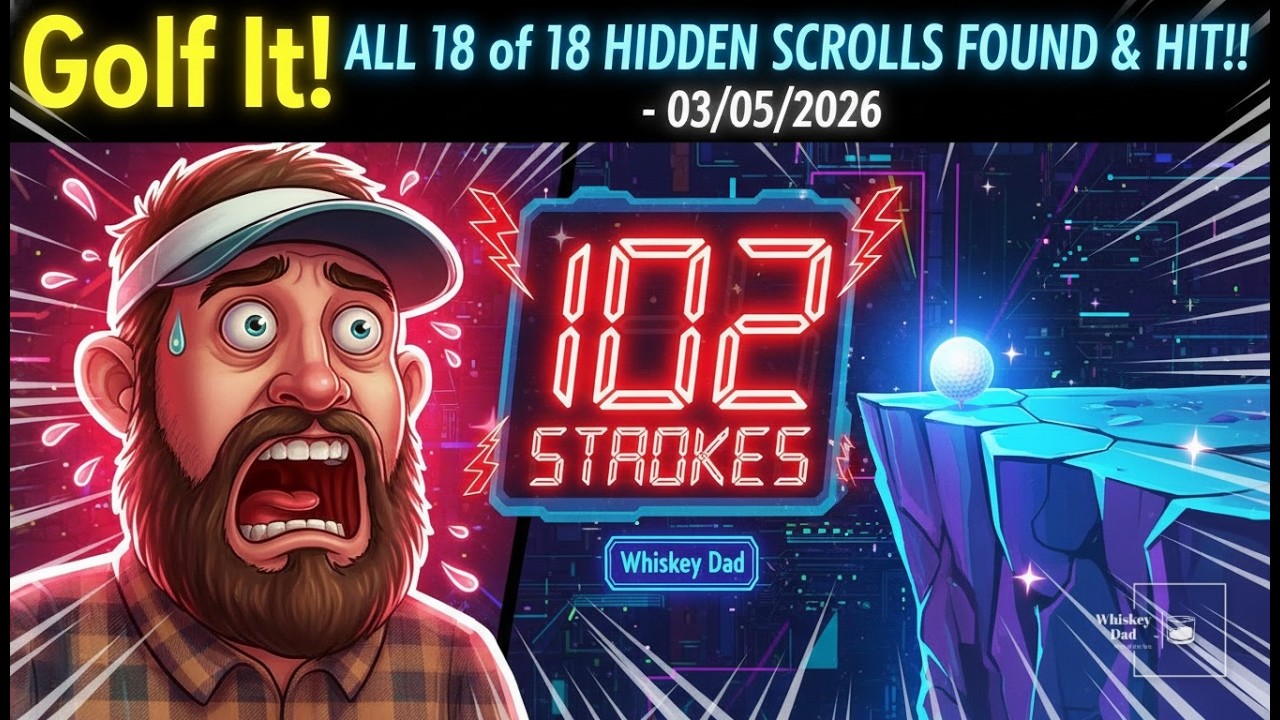 Golf It! ALL 18 of 18 HIDDEN SCROLLS FOUND & HIT!!! - 03/05/2026
