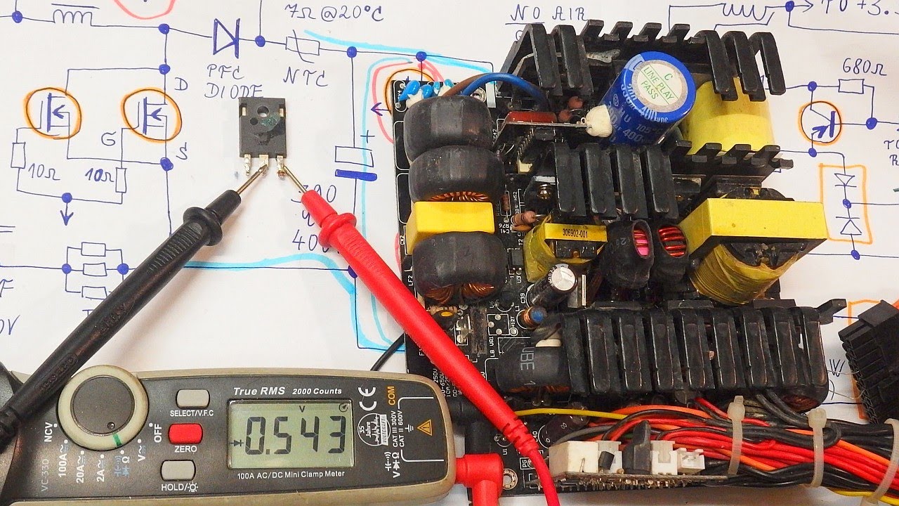 Switching power supply repair. Testing transistors & diodes.