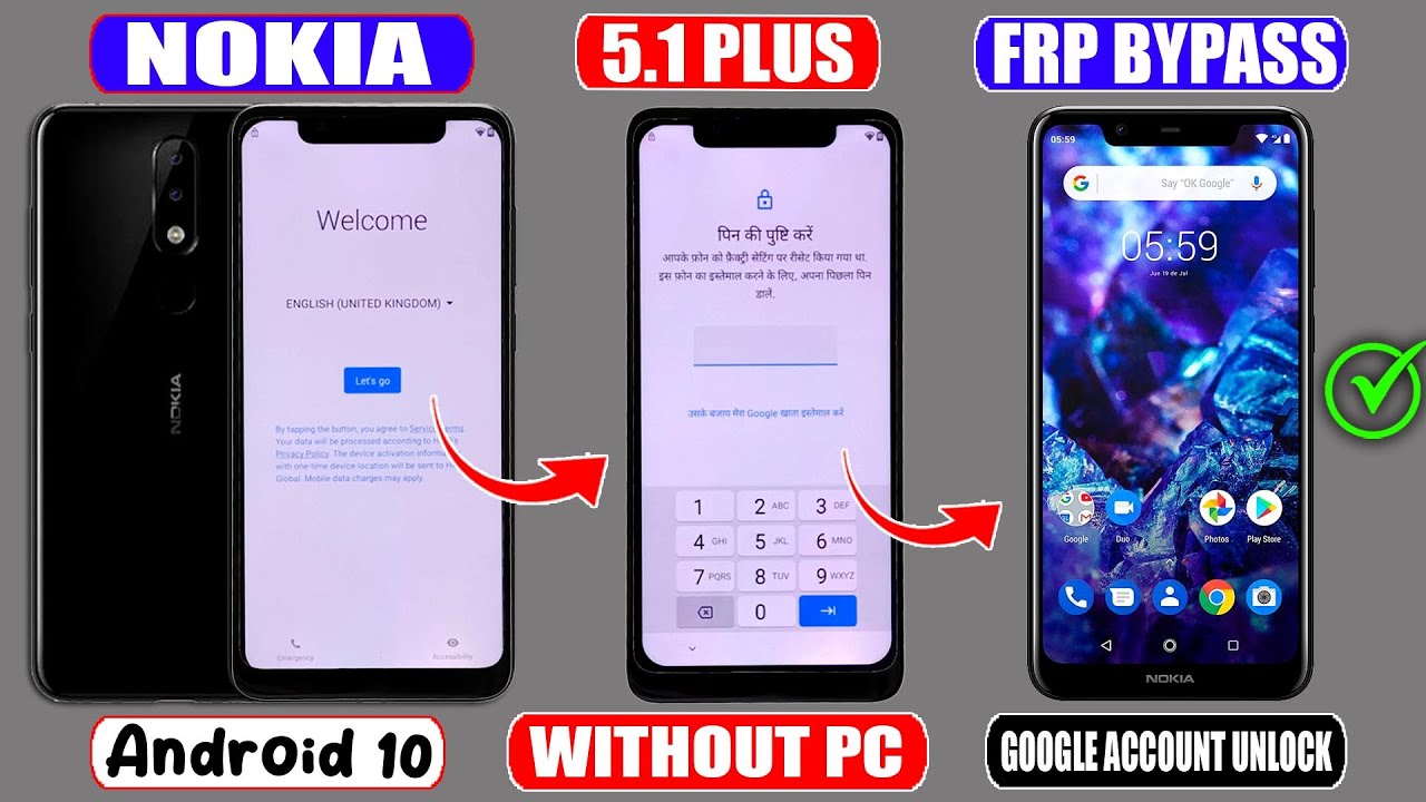 Nokia 5.1 Plus Frp Bypass 2024 Without Pc ✅ Nokia (Ta-1102) Google Account Bypass Without Pc 100%