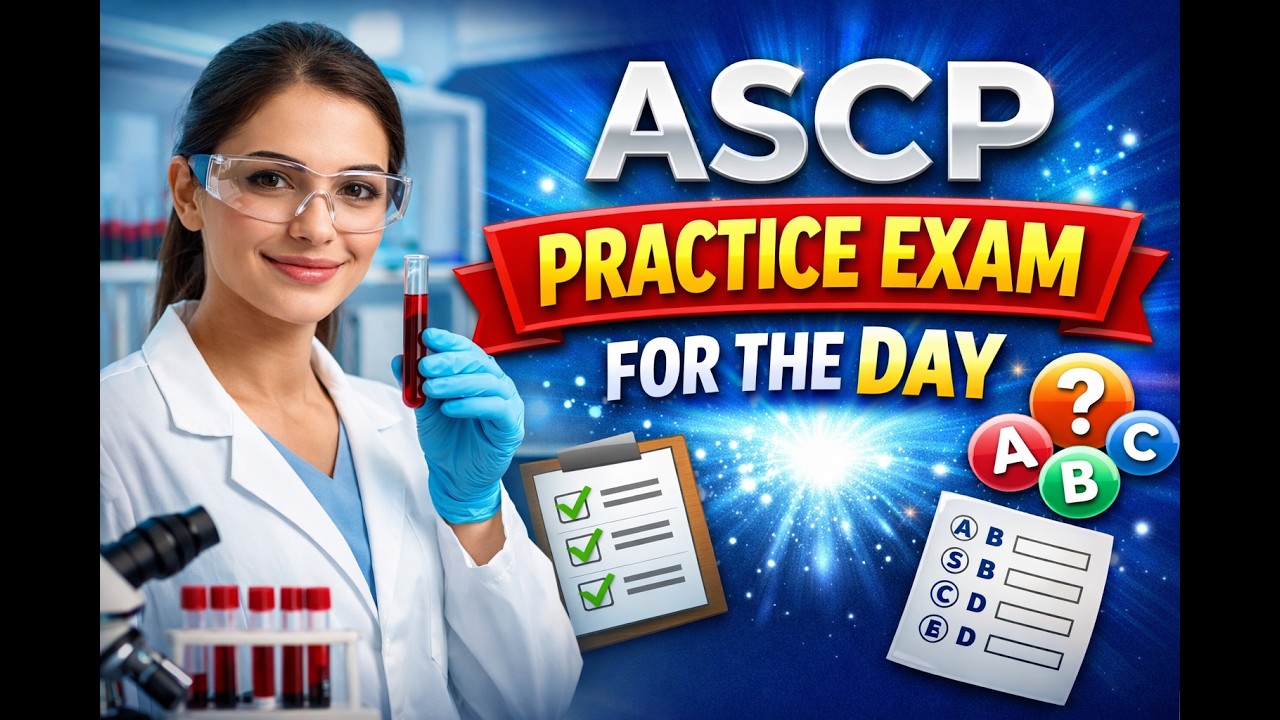 ASCP MLS Practice Questions | Mixed Subject Board Exam Review (Hematology, Microbiology, Blood Bank)