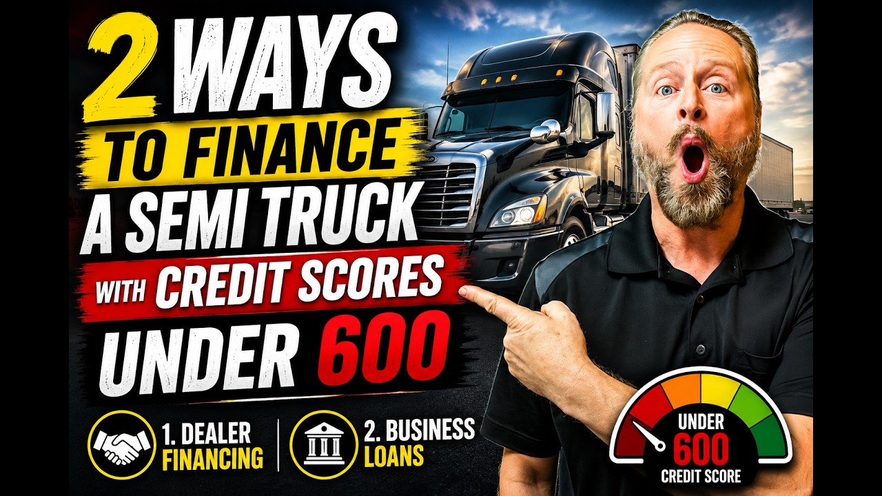 2 Ways to Finance A Semi Truck with Credit Scores Under 600 | Semi Truck Financing 2026