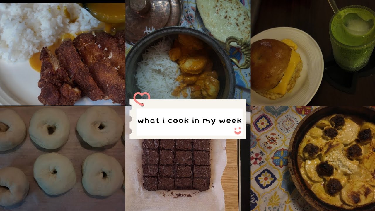 Vlog what i cook in a week |، ايش طبخت هذا الاسبوع ، وصفه بيقل ، براوني،كاتسو كاري، دجاج كوري