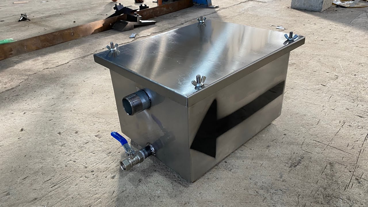 Como fabricar Trampa de Grasa en Acero Inoxidable 304 Grado alimenticio COMPLETO