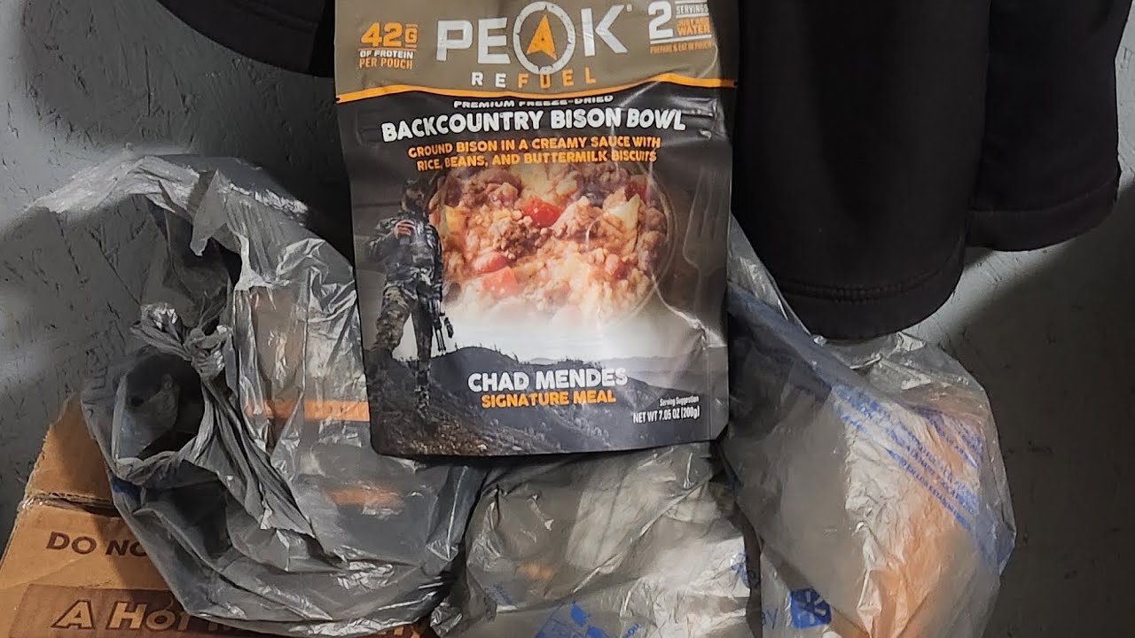 All kinds of MREs, plus trying Backcountry  Bison Bowl 