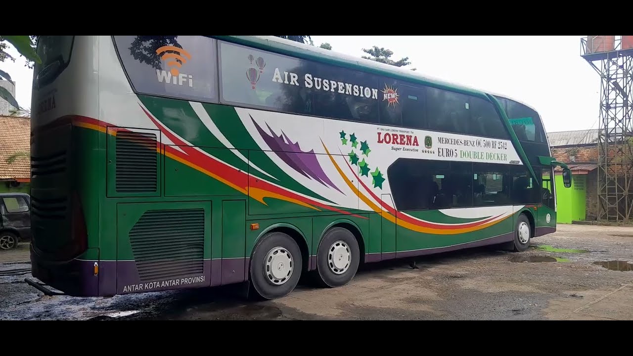 #BLUSUKAN KE KANDANG🔥LORENA DOUBLE DECKER JETBUS2 SASIS 500 RF 2542 rute Palembang - jakarta Bogor