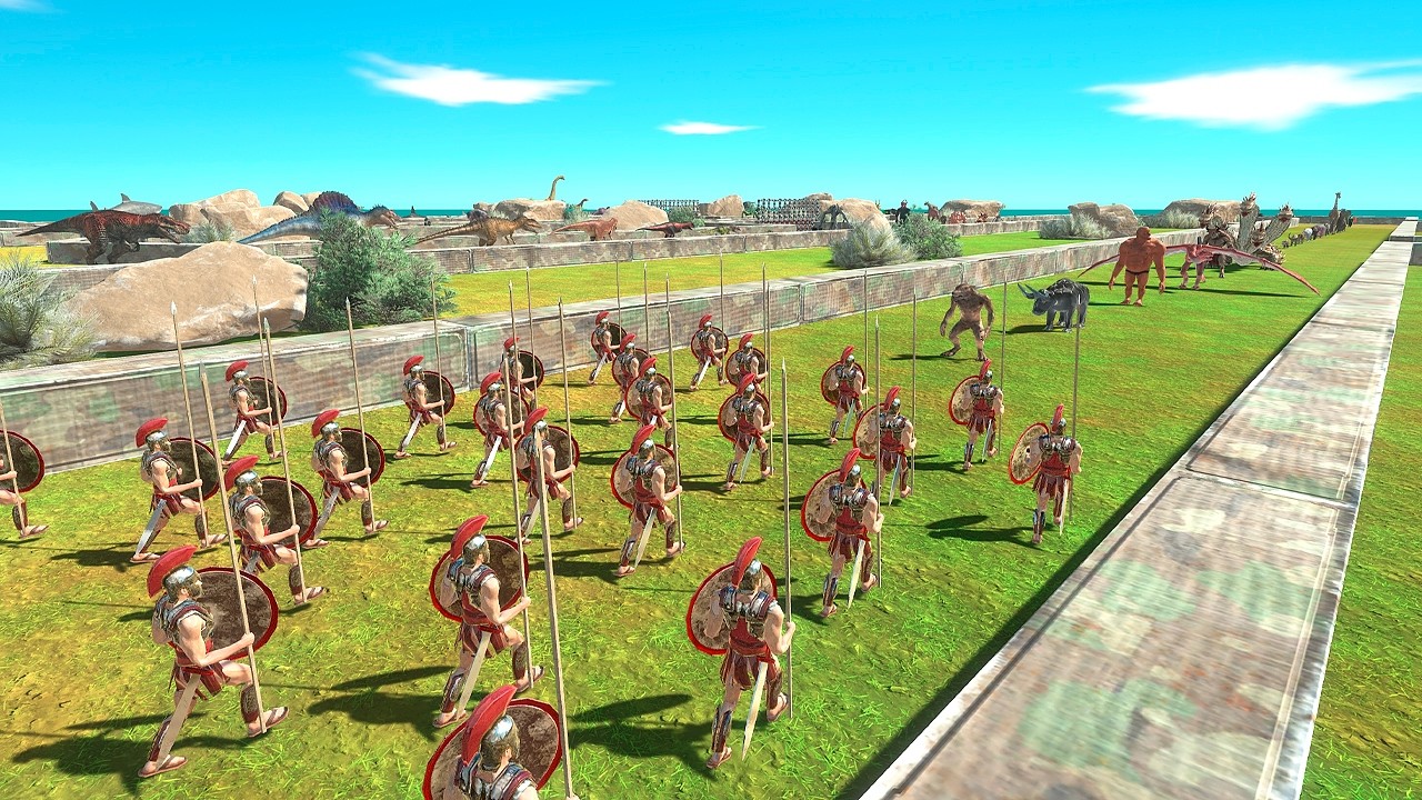 300 Spartan Warriors Rescue Ancient Humans from the Unit Maze - Animal Revolt Battle Simulator