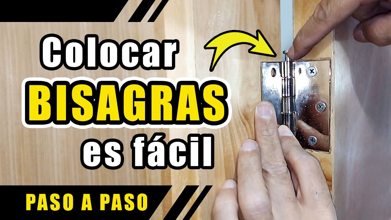 Cómo poner BISAGRAS a una puerta de madera - Cómo colocar bisagras a una puerta entamborada