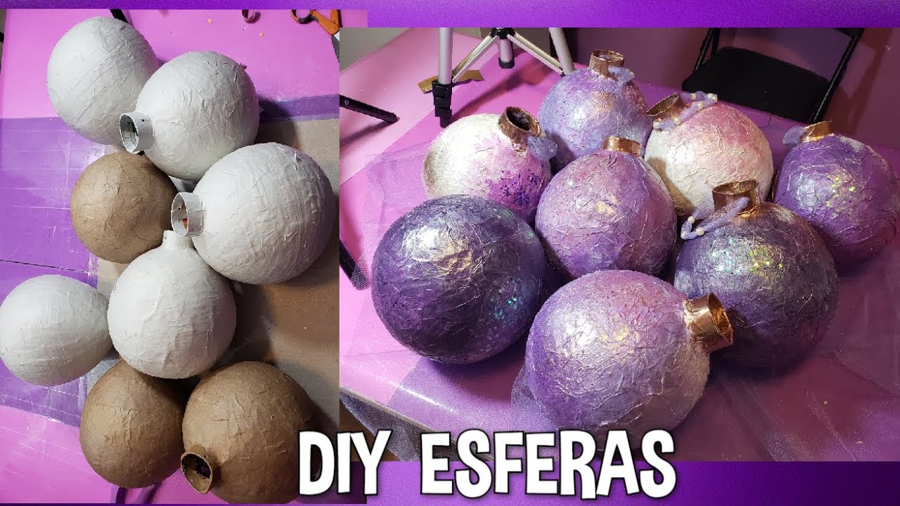 Como hacer esferas Navideñas super facil y económicas