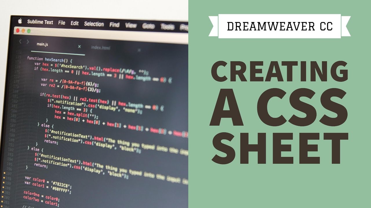 Creating a CSS sheet in Dreamweaver CC [16/34]
