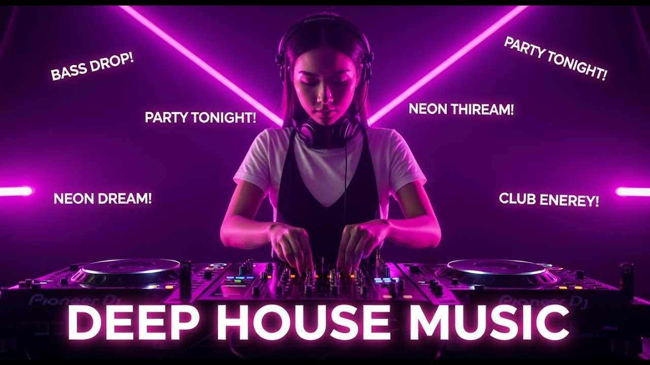 Deep House Music Night Escape 🎶 Electronic Rhythm and Midnight Feel