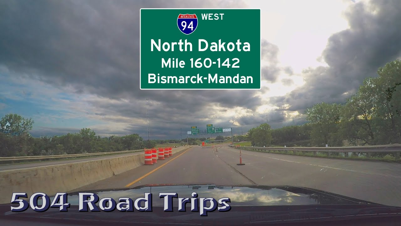 Road Trip #468 - I-94 West - North Dakota Mile 160-142 - Bismarck-Mandan