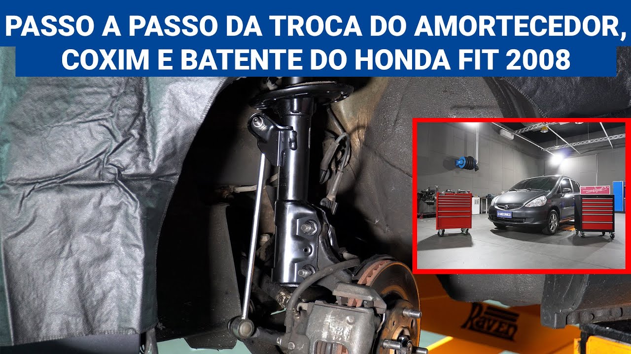 Honda Fit 2008: passo a passo da troca do amortecedor, coxim e batente