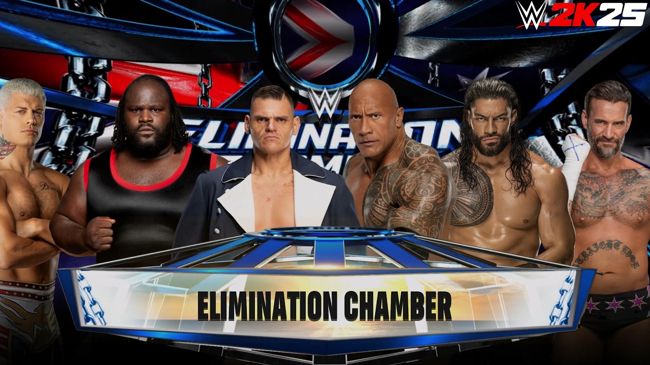 The Rock, Roman Reigns, CM Punk & Cody Rhodes ENTER Elimination Chamber | WWE 2K25 4K