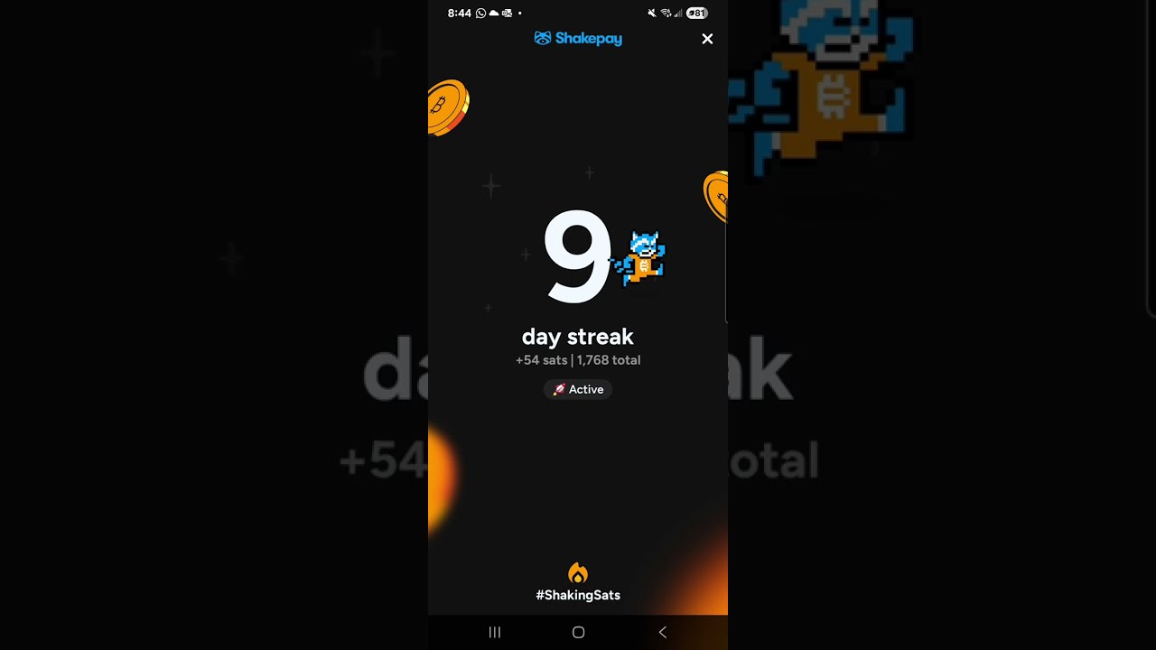 How to Earn Daily Free Bitcoin Satoshis With #Shakepay | 9 day streak 🔥 