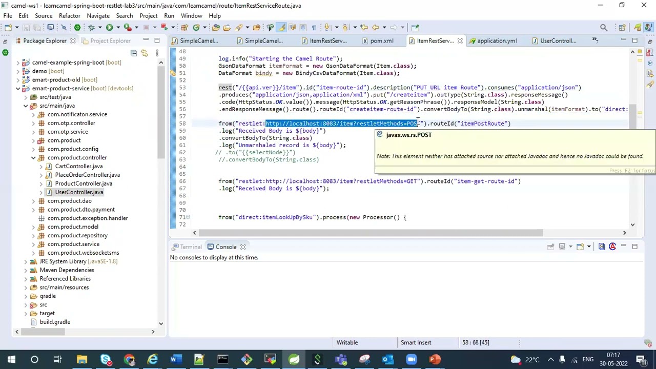 Apache Camel Rest, Restlet - webservice