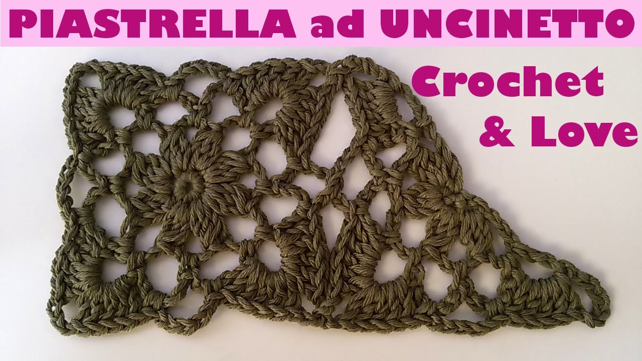 Tutorial Piastrella ad uncinetto o Granny Square crochet e come unirle tra loro