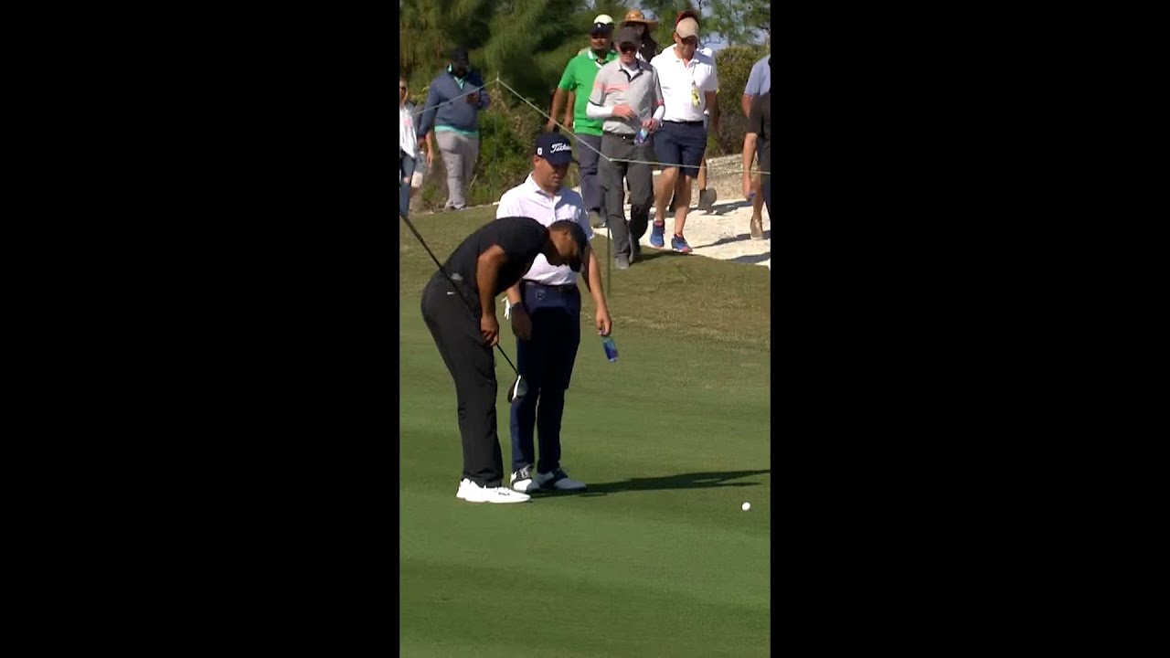 Tiger outdrives JT and lets him know about it 😂