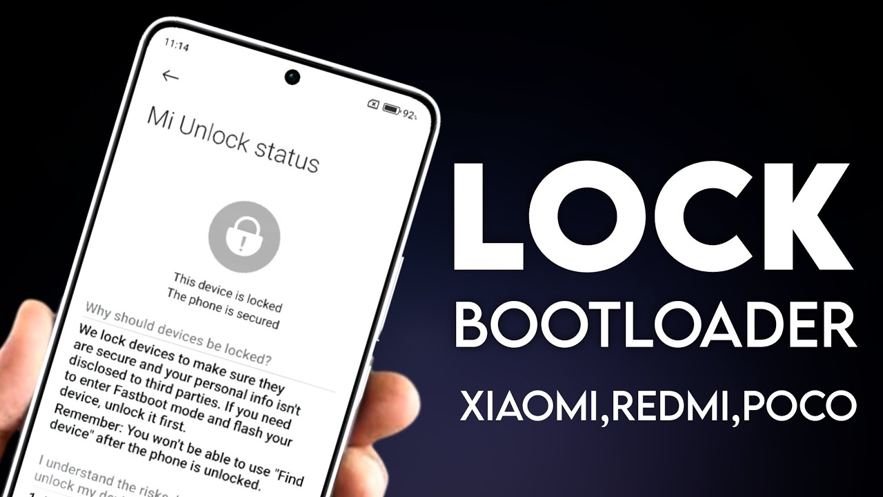 How to Lock Bootloader on Xiaomi, Redmi and Poco devices