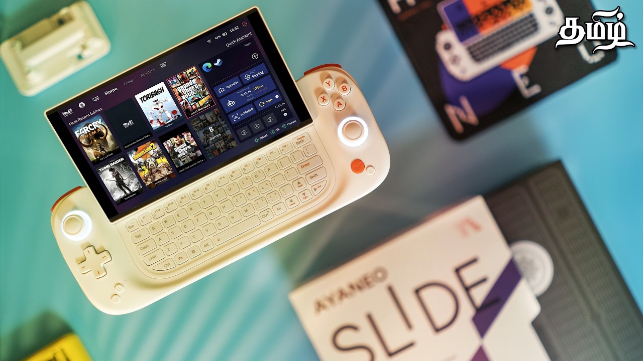AyaNeo Slide -  Hidden Keyboard -ஓட ஒரு Windows Handheld - Quick Look (Tamil | தமிழ்)