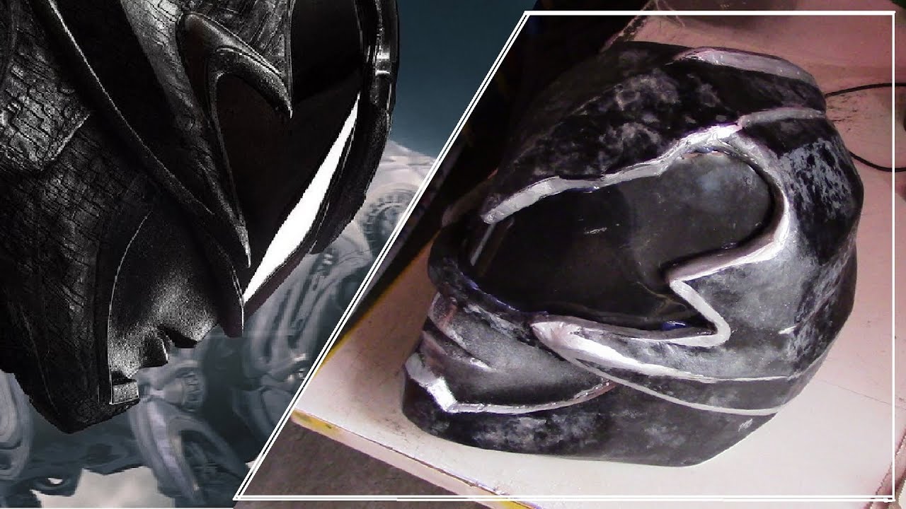 Como hacer / Casco Black Ranger DIY 100% CARTON