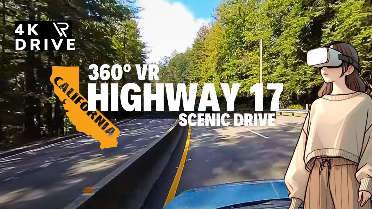 360 VR Highway 17 Drive 🚗 | Scenic Views | Santa Cruz 🌄
