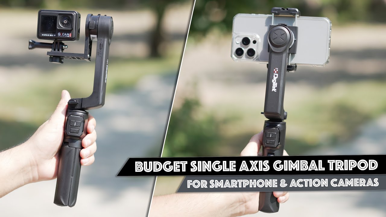 Budget Single Axis Gimbal Tripod For Smartphones & Action Cameras