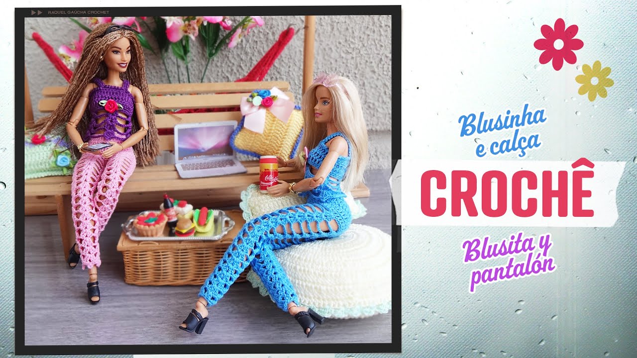Blusinha e Calça de Crochê para Bonecas