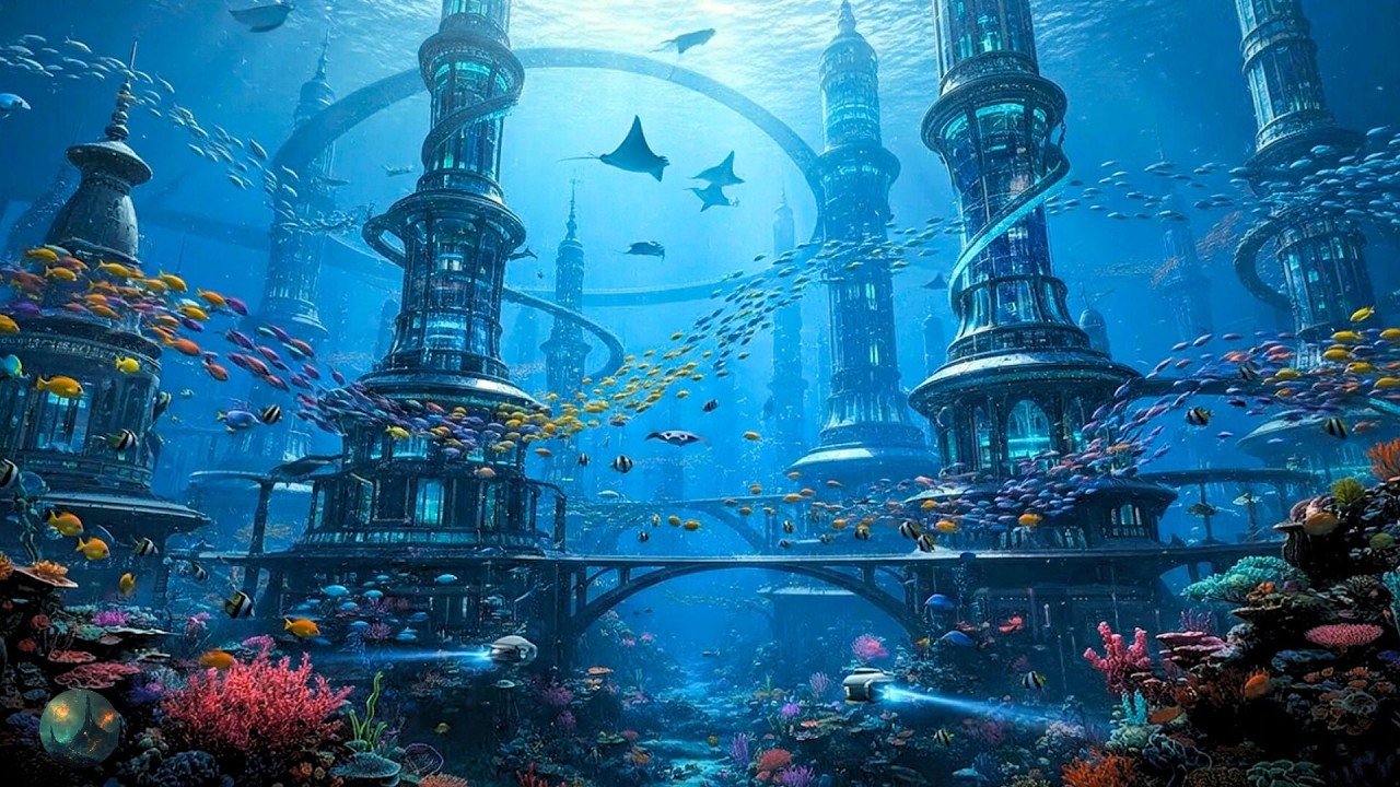 A serene underwater palace | Whale Melodies 🌊 Relaxing Deep Ocean Sounds for Sleep & Stress Relief
