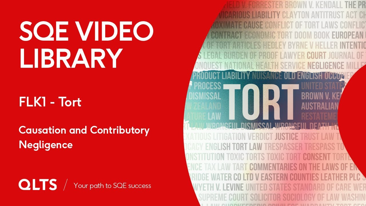 SQE Video Library &ndash; Torts - Causation and Contributory Negligence