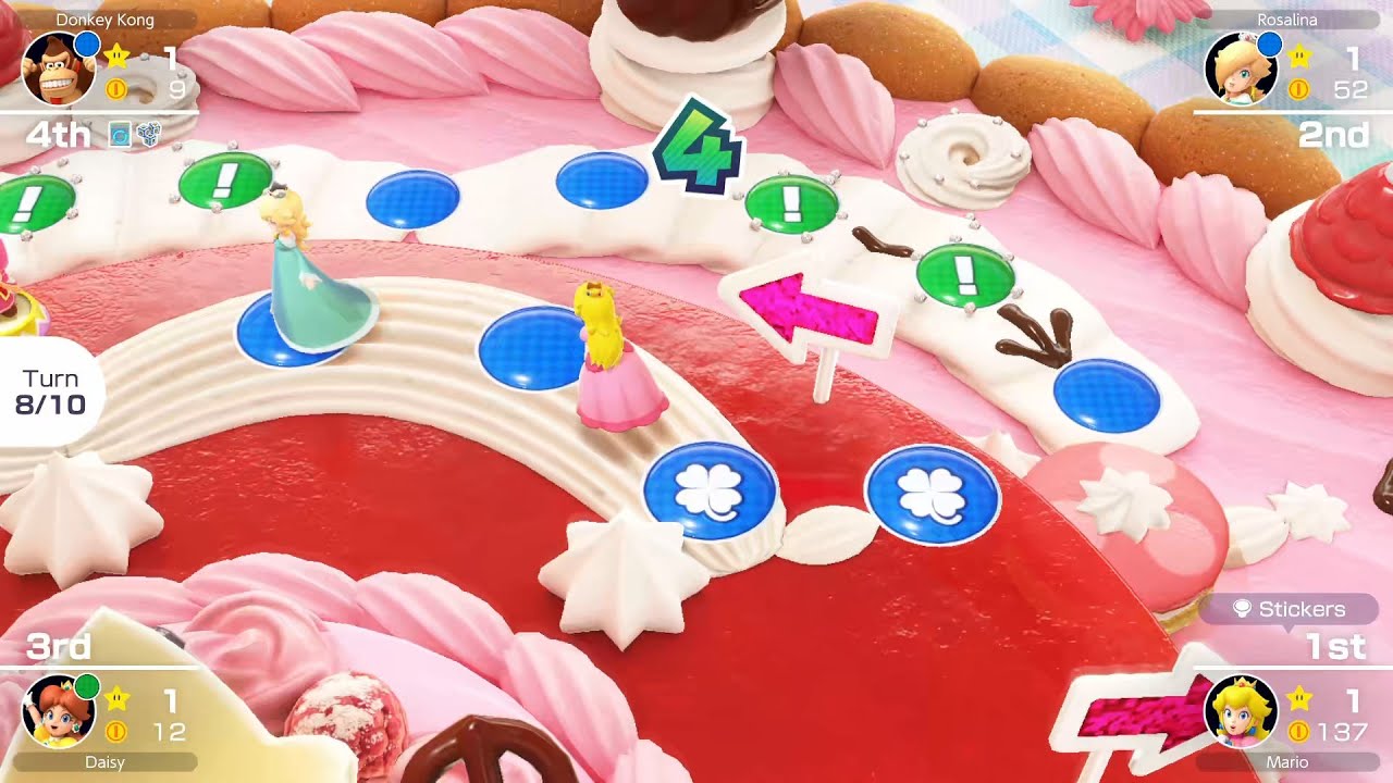 Mario Party Superstars Peach's Birthday Cake Peach vs Rosalina vs Daisy vs Donkey Kong