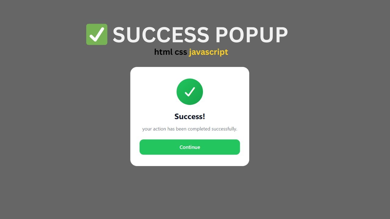 How to Create Popup using HTML CSS JavaScript | Step by Step