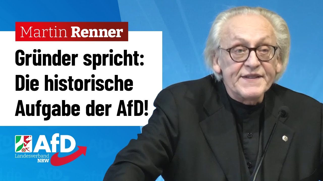 Gr&uuml;nder spricht: Die historische Aufgabe der AfD! - Martin Renner (AfD)