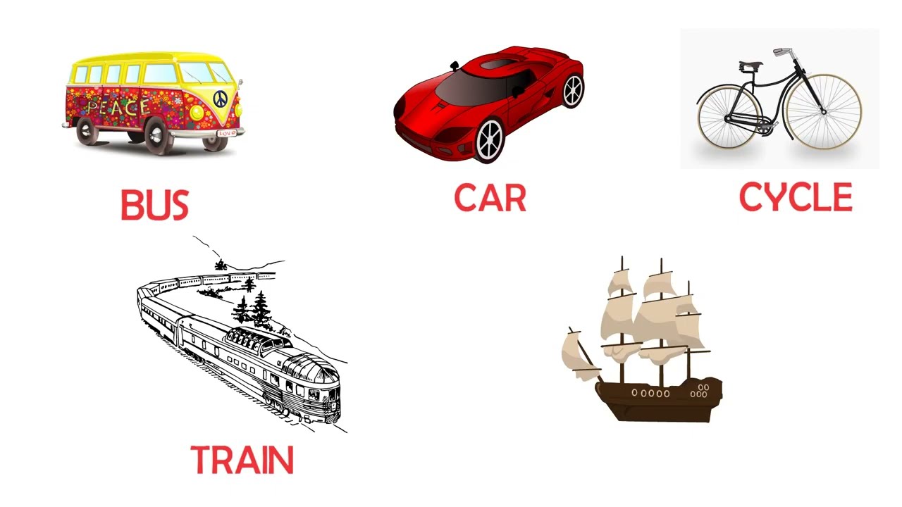 Learn different Vehicle's Spelling name - CYCLE, CAR, BUS, BOAT, TRAIN || Easy Spelling Learning