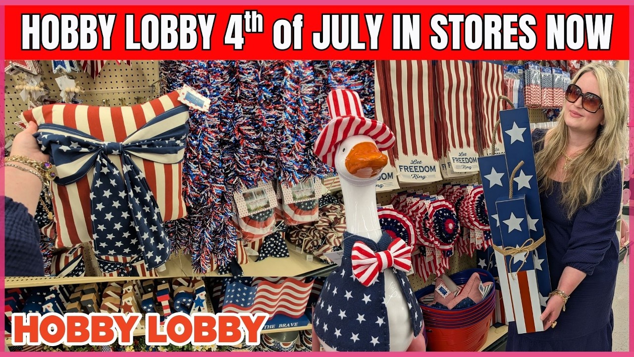 Экскурсия по магазину Hobby Lobby в честь 4 июля | С 250-летием, Америка! #hobbylobby