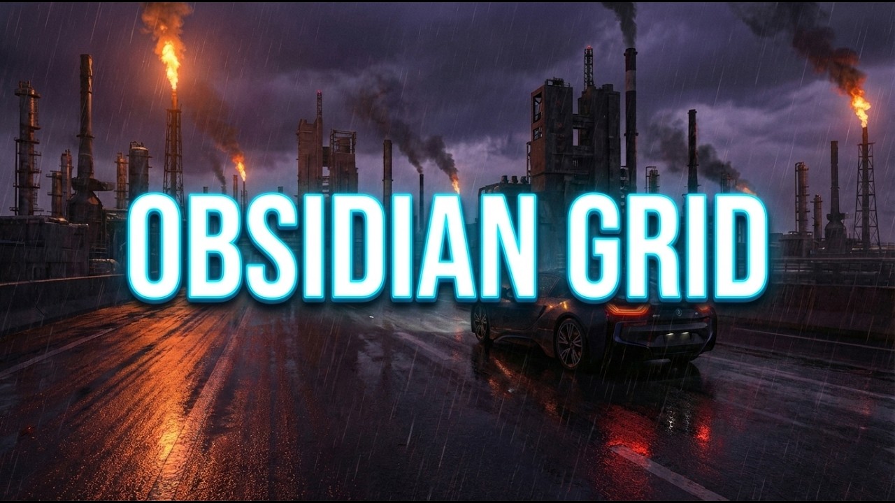 Obsidian Grid | 1 Hour Cyberpunk Night Drive Loop