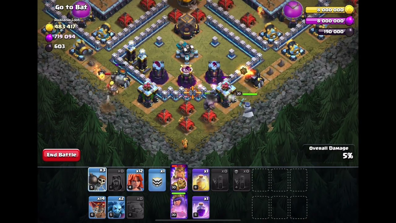 TH9 vs Go to Bat 2 Stars - Clash of Clans