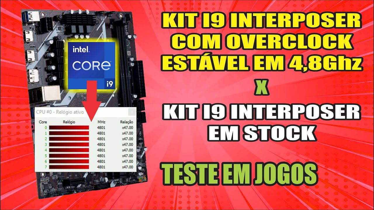 Kit i9 11900h com overclock atingindo 4,8ghz em todos os núcleos. Vem ver como ficou o desempenho